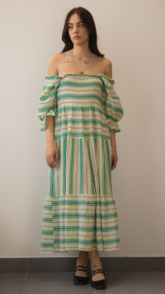 Abito Lungo dettaglio balze