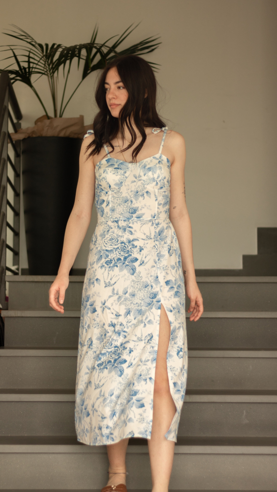 Abito Lungo Fiore stampa