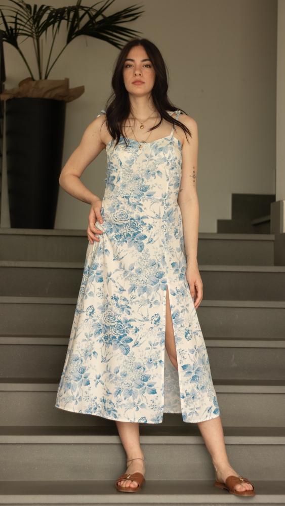 Abito Lungo Fiore stampa