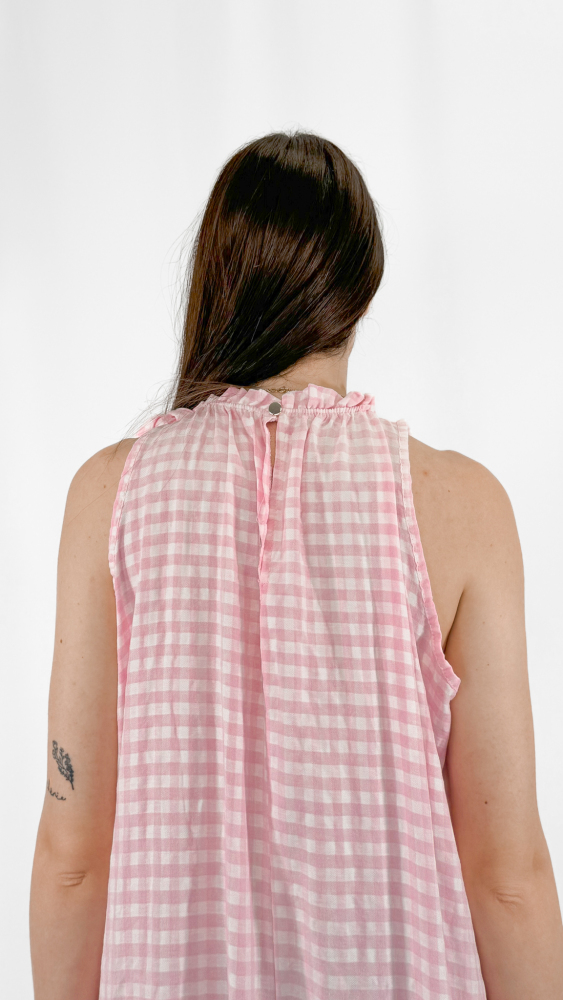 Checkered Ruffles Tiered dress