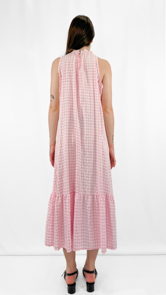 Checkered Ruffles Tiered dress