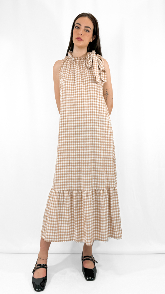 Checkered Ruffles Tiered dress