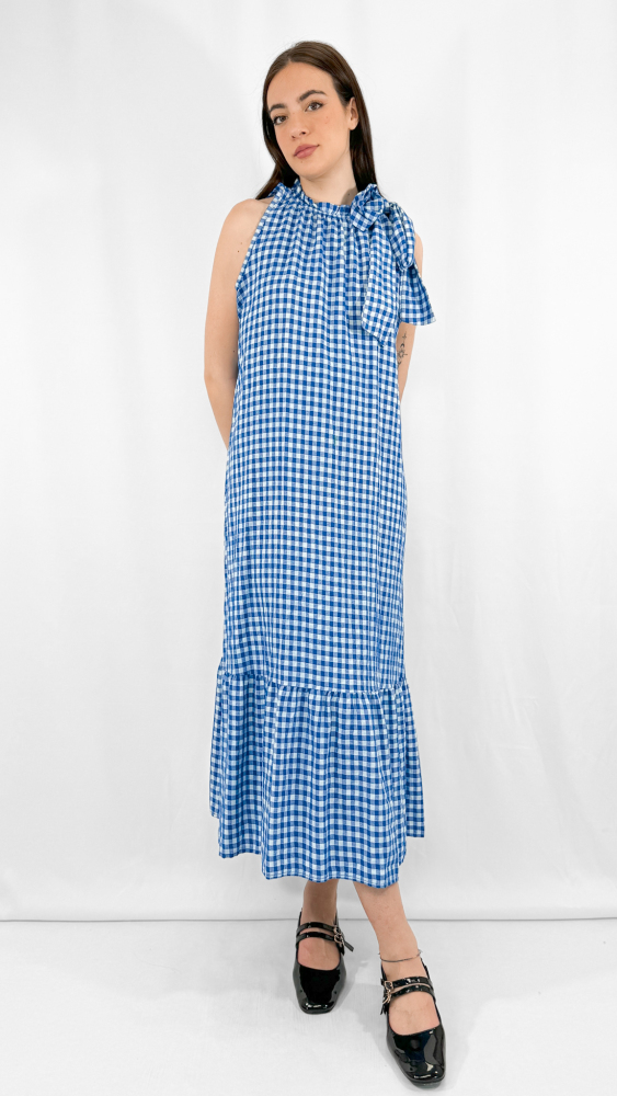 Checkered Ruffles Tiered dress