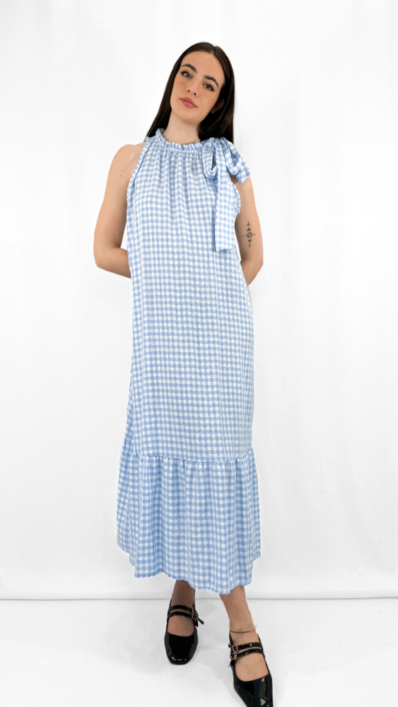 Checkered Ruffles Tiered dress