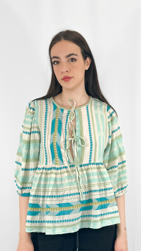 Ribbon Tie Blouse I Devotion