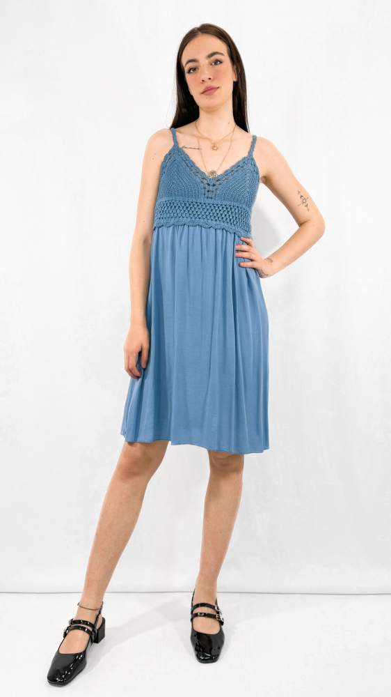 Knit Gathering Midi Dress