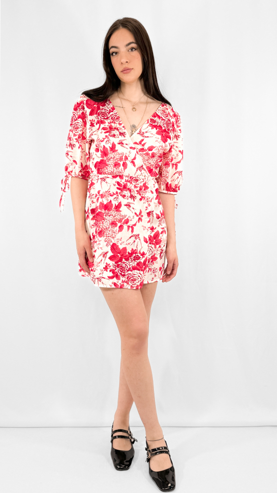 Floral Kimono Mini Dress