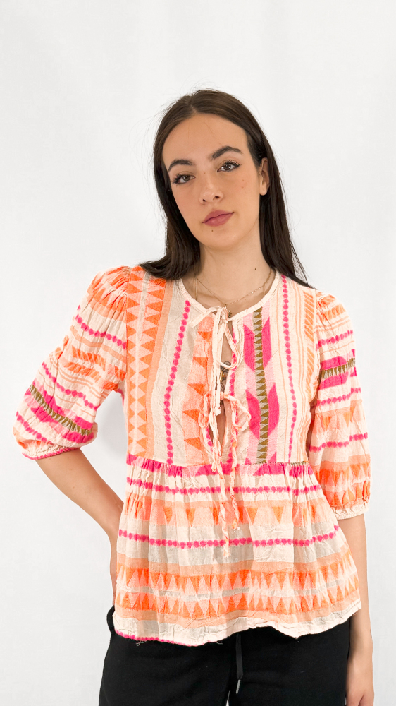 Ribbon Tie Blouse I Devotion