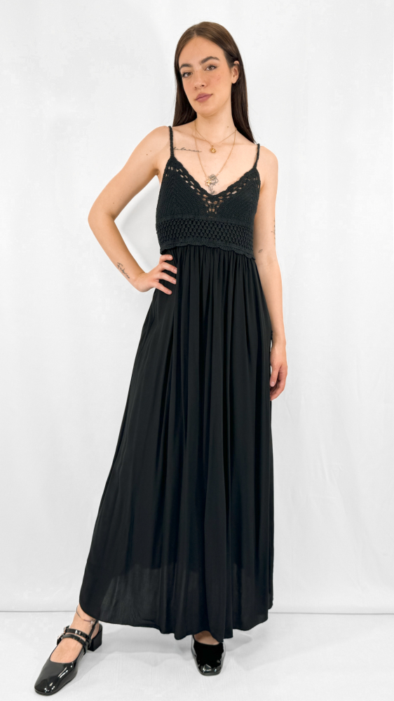 Knit Gathering Maxi Dress