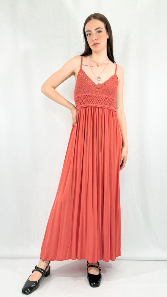 Knit Gathering Maxi Dress