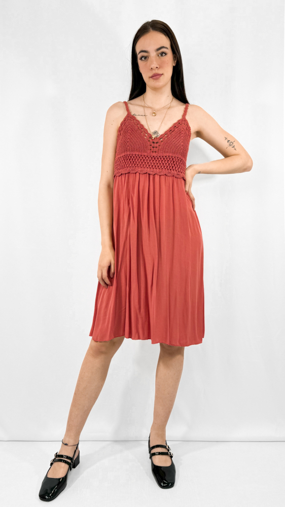 Knit Gathering Midi Dress