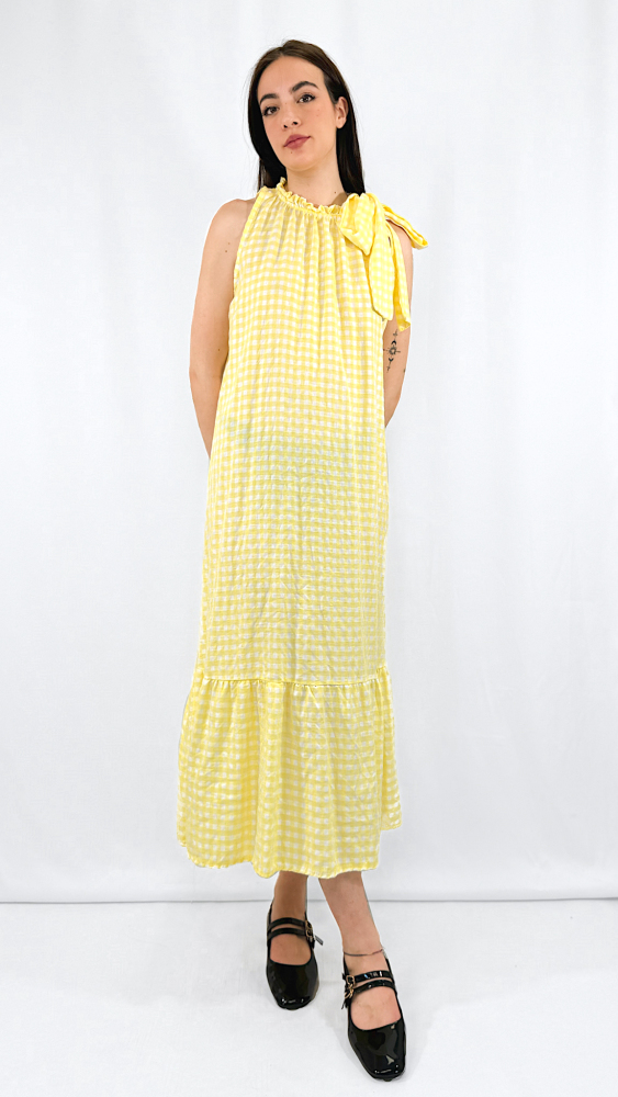 Checkered Ruffles Tiered dress