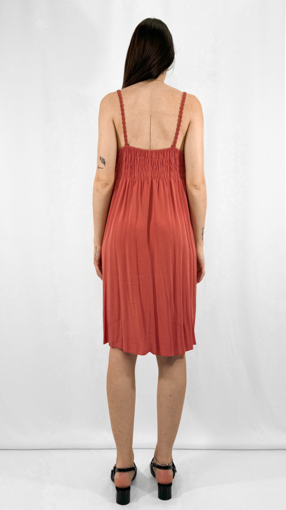 Knit Gathering Midi Dress