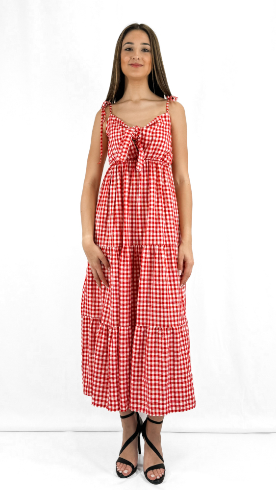 Checkered Tiered dress