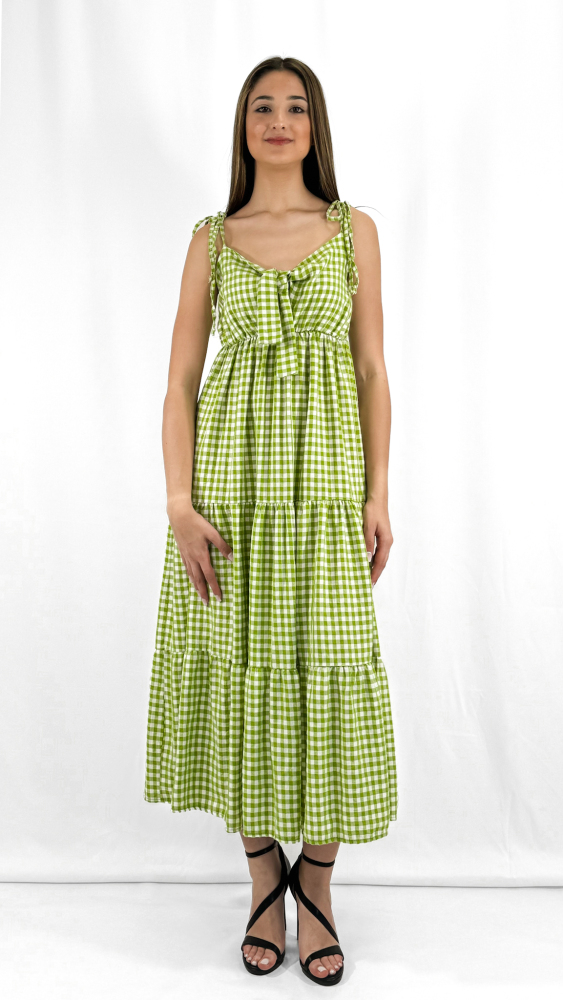 Checkered Tiered dress