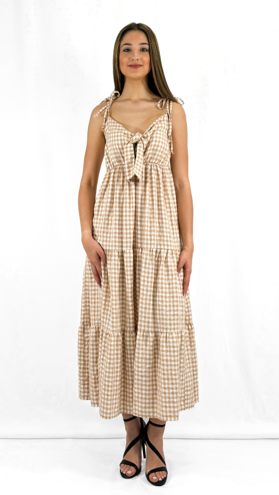 Checkered Tiered dress