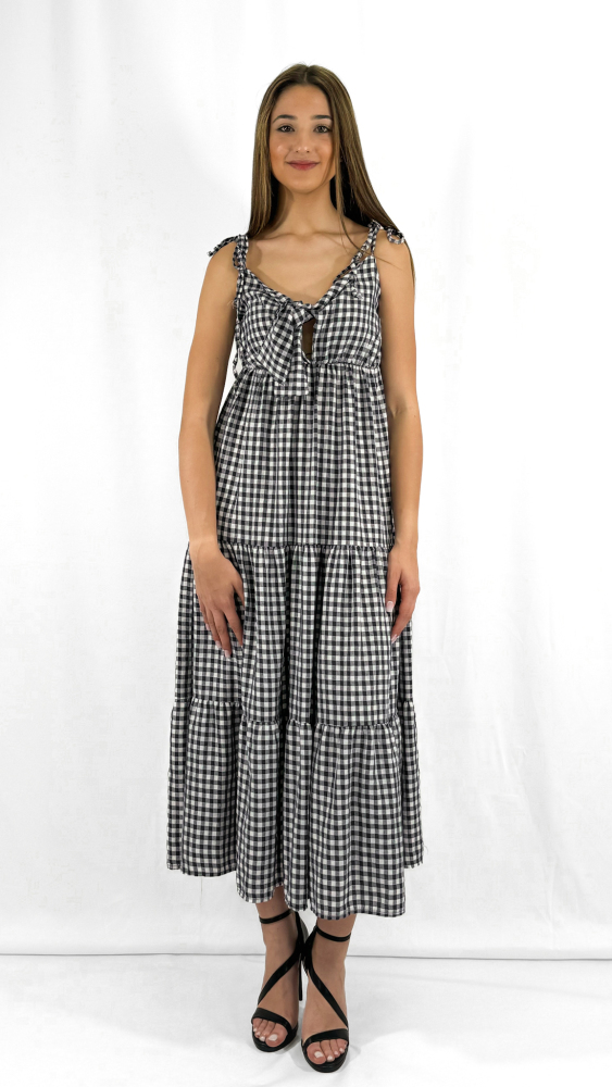 Checkered Tiered dress