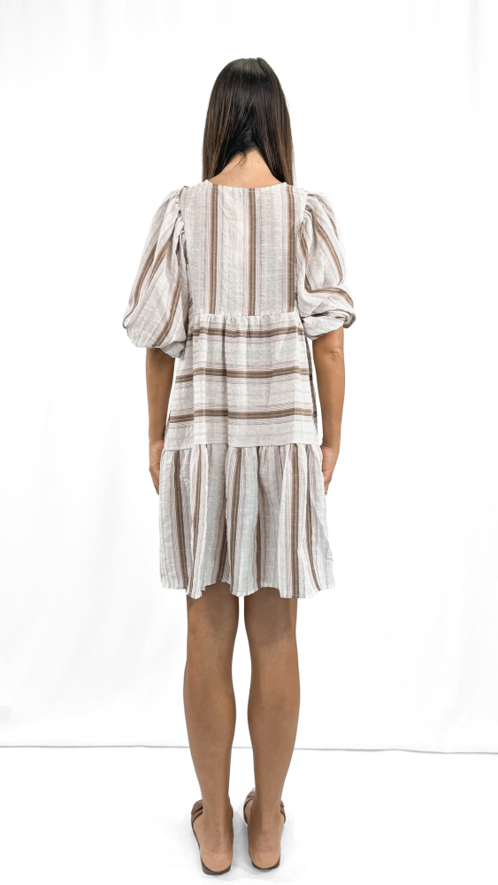 Beads Tiered Midi Dress