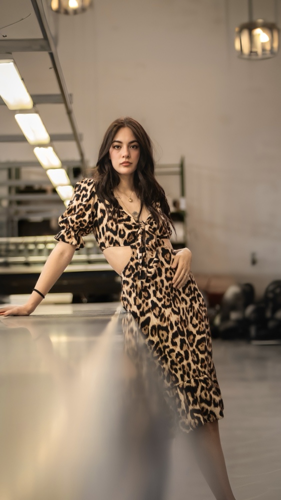 Leopard Print Fantasy Hollow out Dress