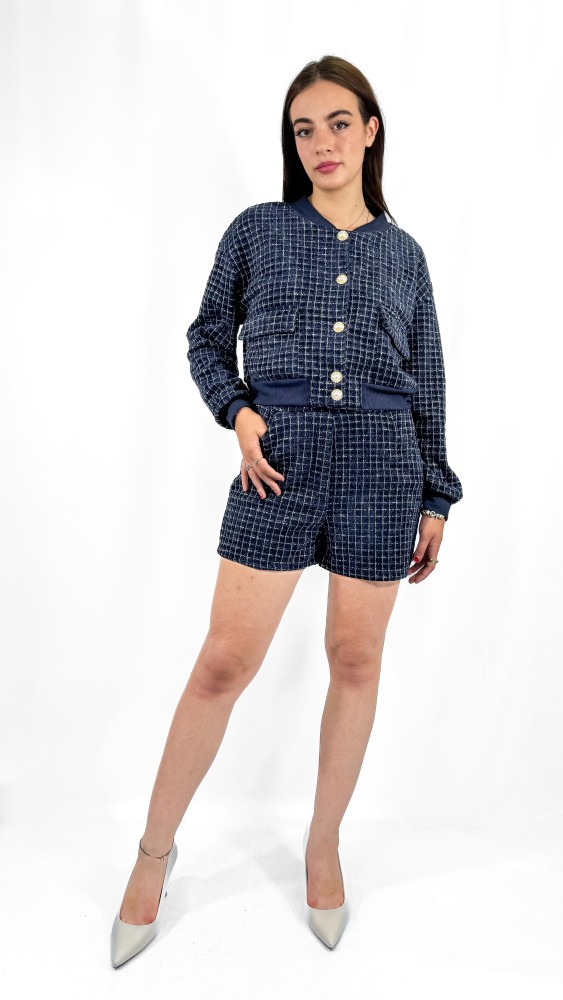 Chanel Tweed Jacket Shorts Coord Set