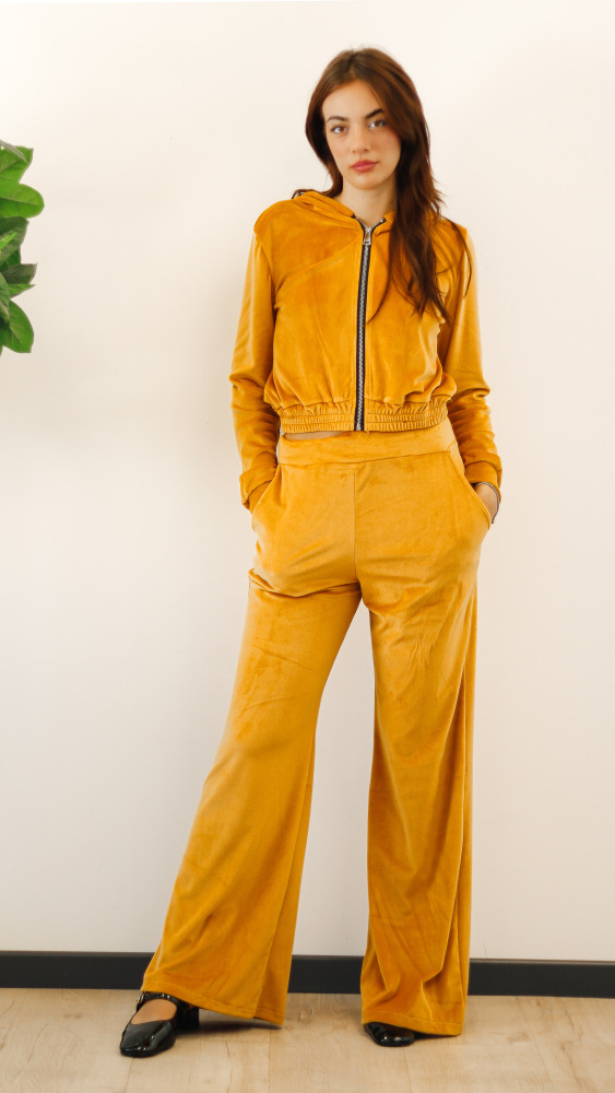 Suede Track Jacket Trousers Coord Set