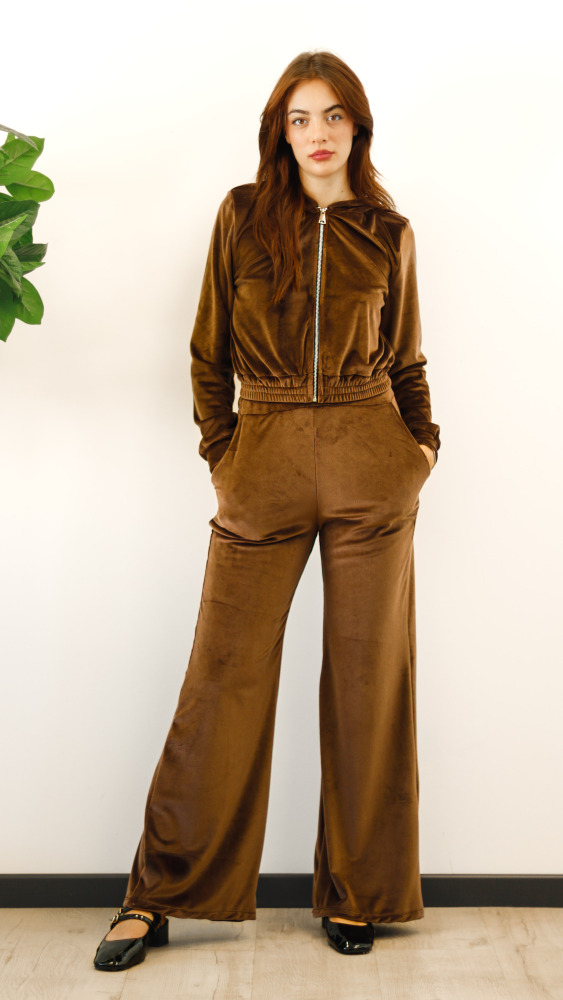 Suede Track Jacket Trousers Coord Set