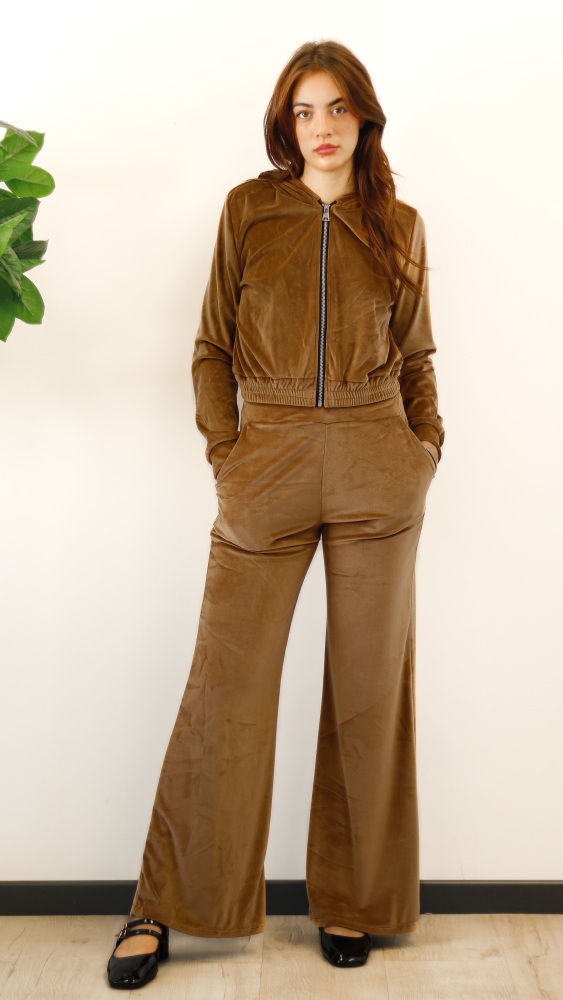 Suede Track Jacket Trousers Coord Set