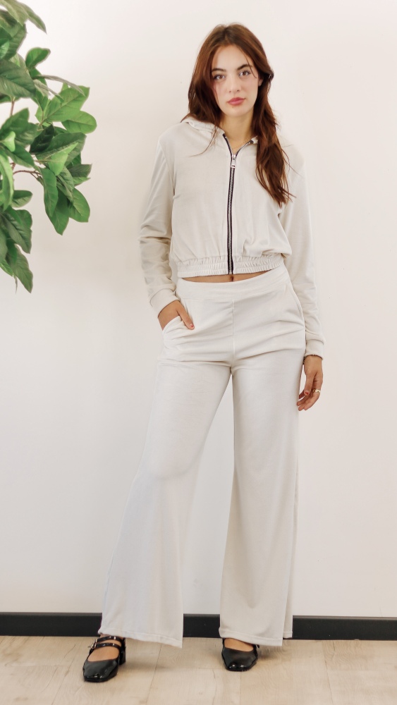 Suede Track Jacket Trousers Coord Set