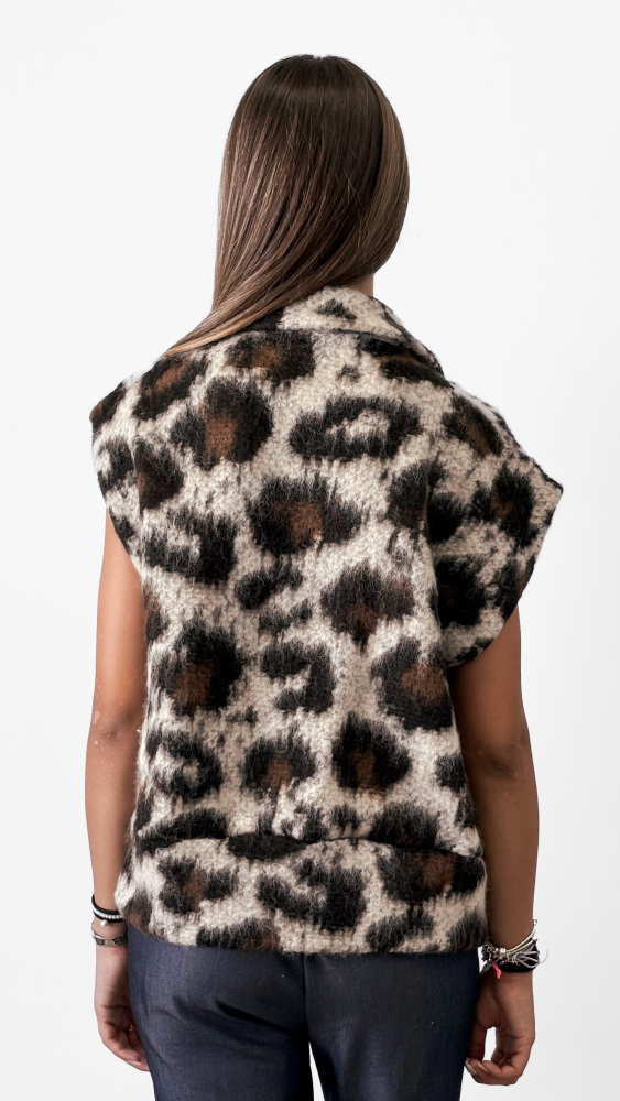 Leopard Fantasy Wool Vest