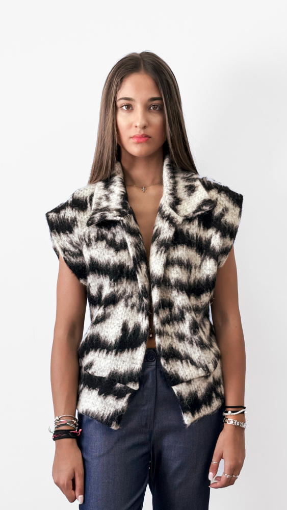 Leopard Fantasy Wool Vest