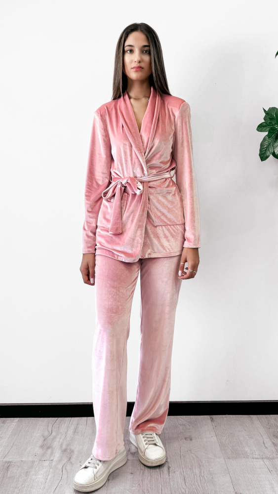 Velvet Blazer Trousers Coord Set