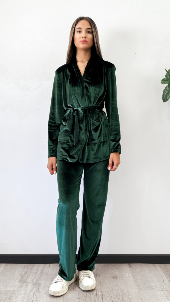 Velvet Blazer Trousers Coord Set