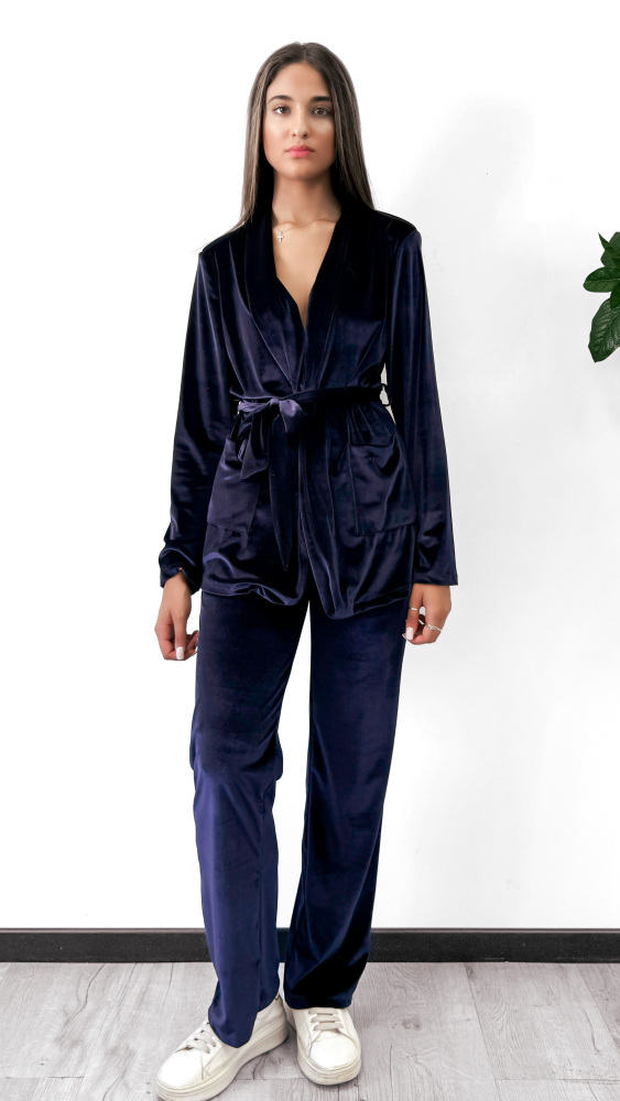 Velvet Blazer Trousers Coord Set