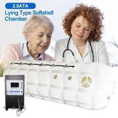 32''D 2.0 ATA Lying Soft Shell Hyperbaric Oxygen Therapy HBOT Chamber With Oxygen Concentrator