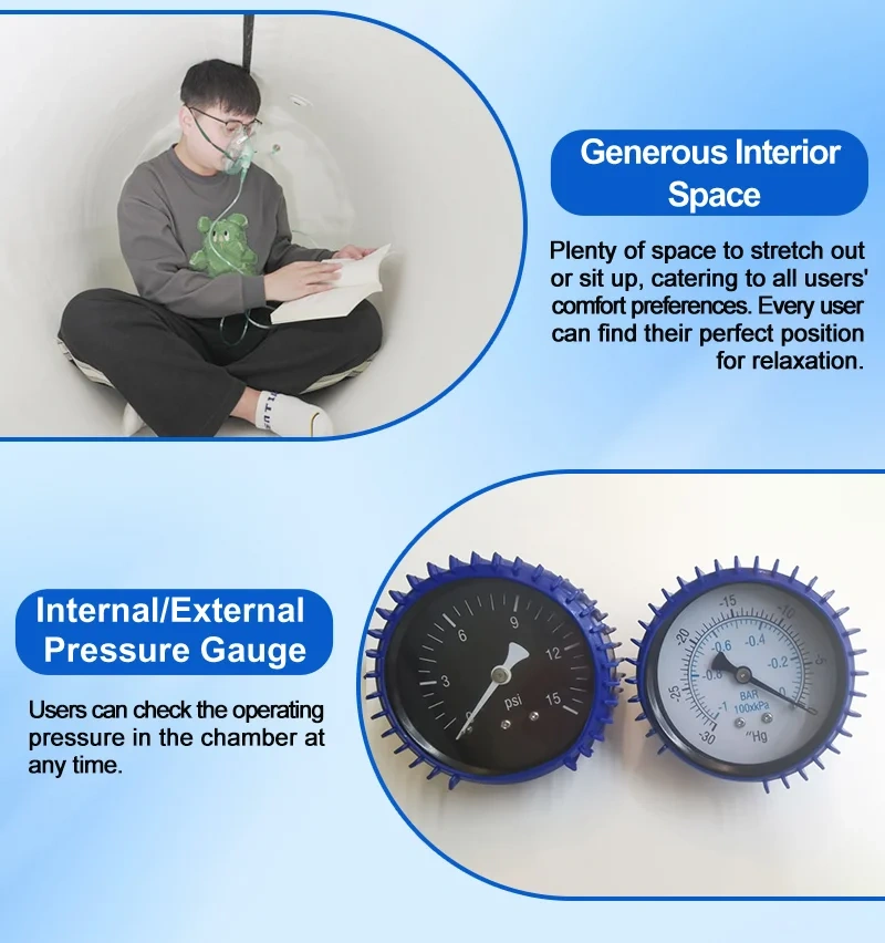 32"D Hyperbaric Oxygen Therapy For Athletes Portable Hyperbaric Oxygen Chamber With Cabin Jacket