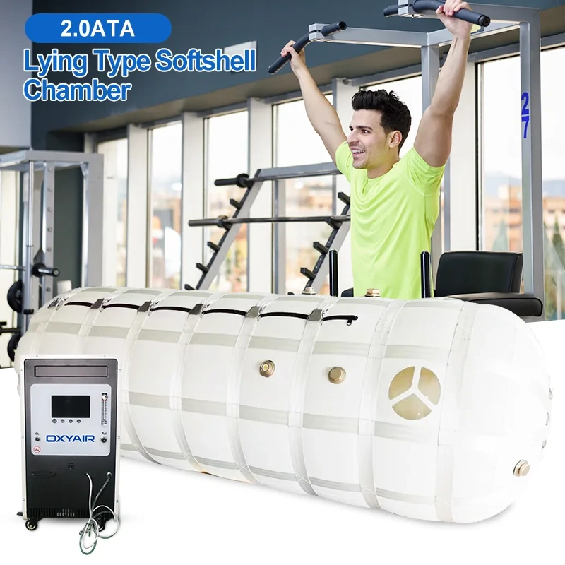 34"D 2.0 ATA Portable Hyperbaric Chamber For Athletes Lying Type Soft Home Oxygen Chamber