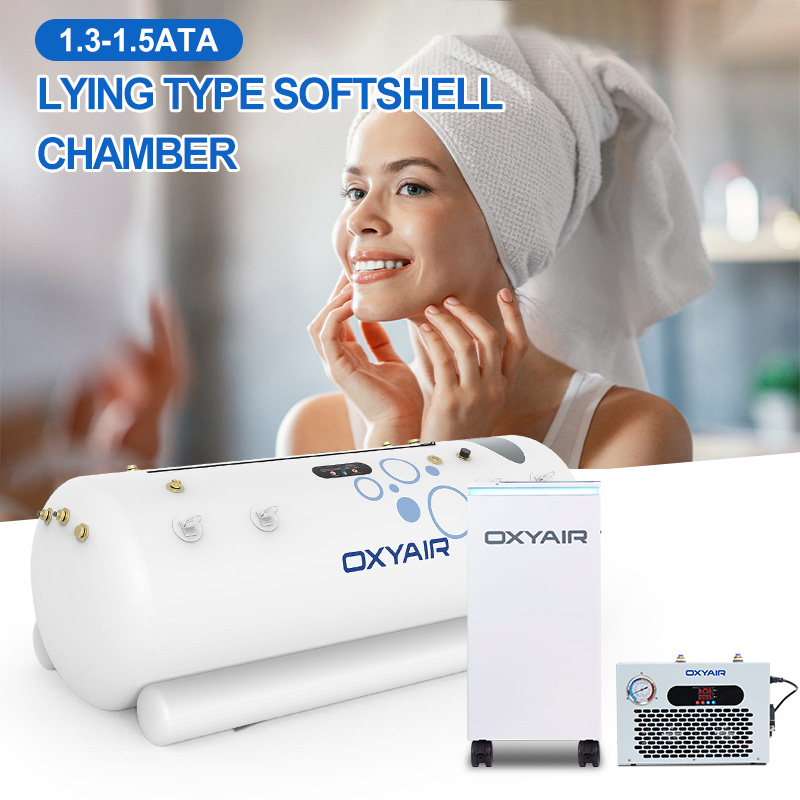 34"D 1.3-1.5ATA Remote Operation Soft Home Lying Mild Hyperbaric Oxygen Chamber for Spa- with Optional Air Cooler