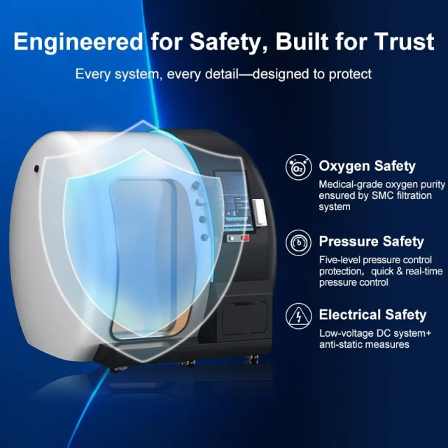 2.0ATA Dual-Person Hard Shell Sitting Type Hyperbaric Oxygen Chamber For Healthcare