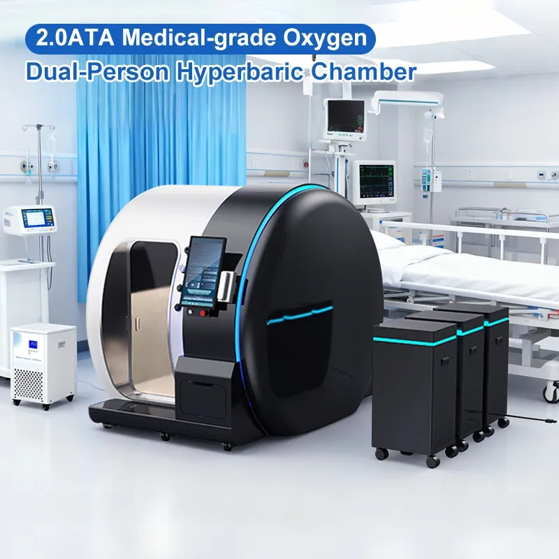 2.0ATA Dual-Person Hard Shell Sitting Type Hyperbaric Oxygen Chamber For Healthcare
