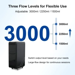 Máquina de inhalación de gas hidrógeno y generador de hidrógeno de 3000 ml más reciente Máquina de oxígeno hidrógeno
