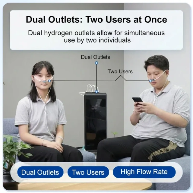 Nuevo generador de terapia de hidrógeno de alto flujo Inhalador de hidrógeno Máquina de terapia de inhalación de hidrógeno