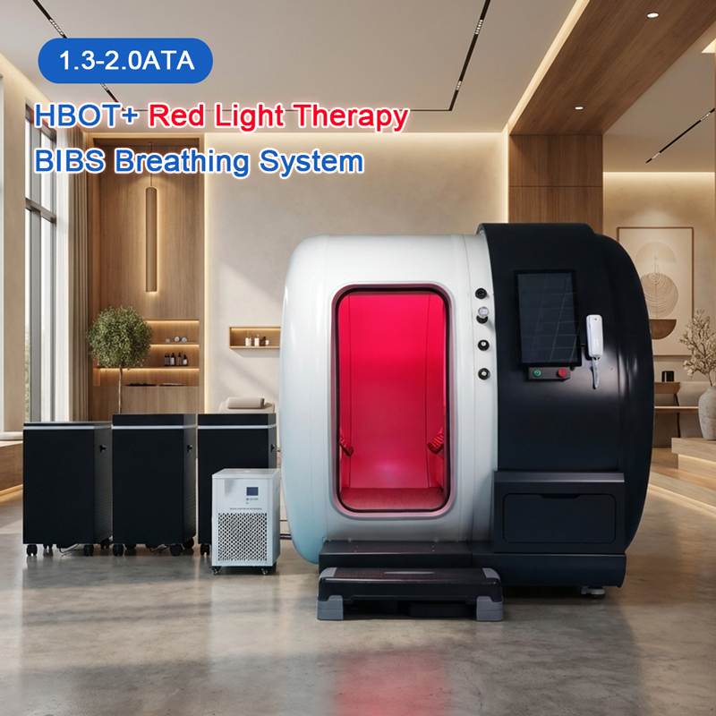 2.0 ATA Red Light Hyperbaric Oxygen Chamber for Healthcare Clinics | OxyAir