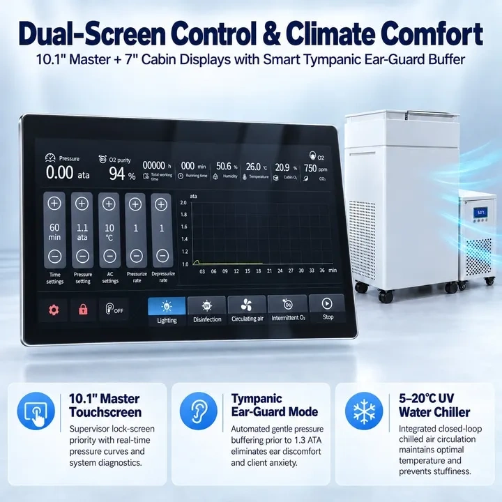 2.0 ATA Single-Person Hard Shell Hyperbaric Chamber for Commercial Use