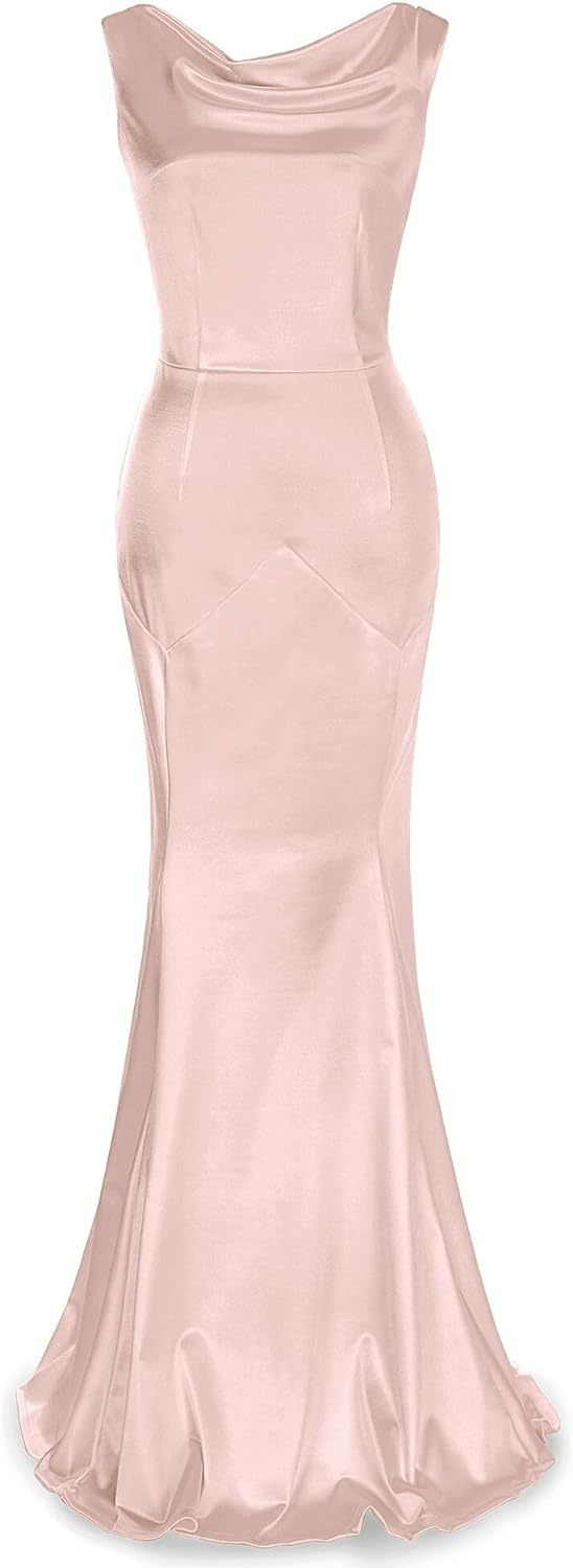 Women's 30s Brief Elegant Mermaid Sleeveless Gowns Formal Evening Dress