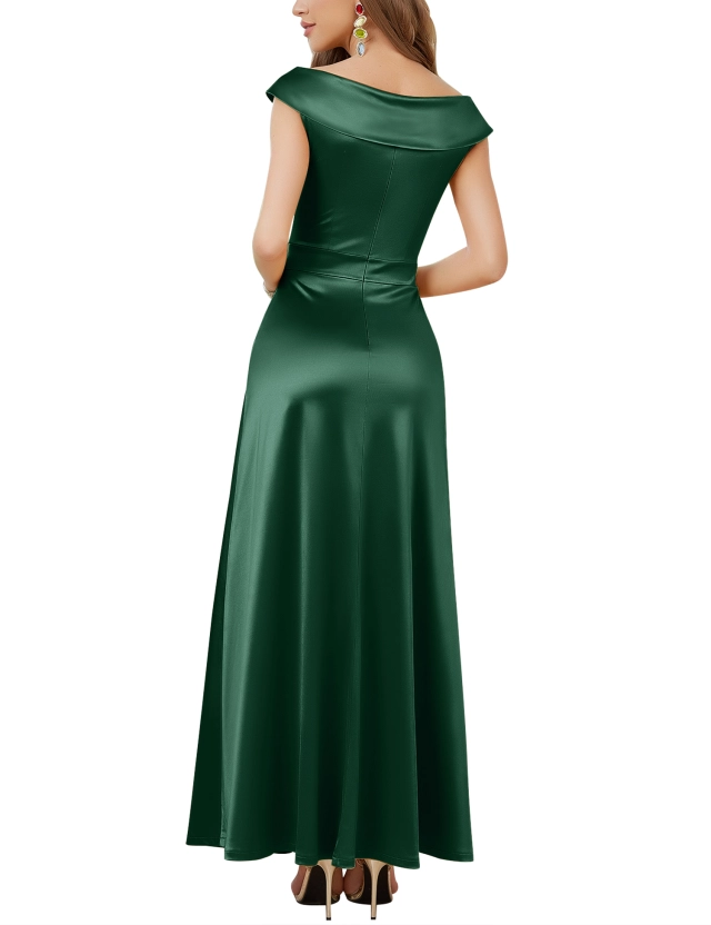 green emerald velvet dress MUXXN Women's Vintage Midi V Neck 3/4 Sleeve Bodycon Cocktail Business Slim  Style Peplum Pencil Dress Lilac Purple S at Amazon Women's Clothing store main image 0