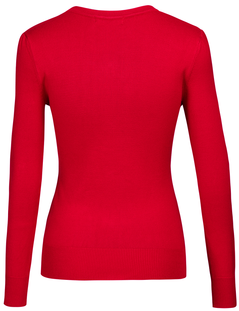 MUXXN Womens Bowknot Splicing Long Sleeve Crew Neck Cute Pullover Knit Tops