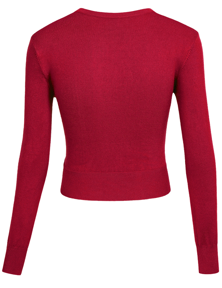 MUXXN Women's Vintage Cardigan Bolero Knitting Shirts