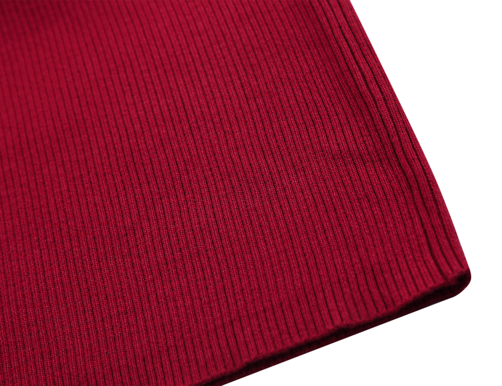 MUXXN Women's High Neck Long Sleeve Knit Casual Sheath Bodycon Midi Dress