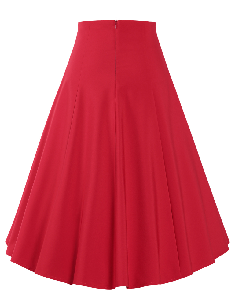 MUXXN Women's 1950s Retro Cute A Line Empire Waist Casual Fit and Flared Skirts