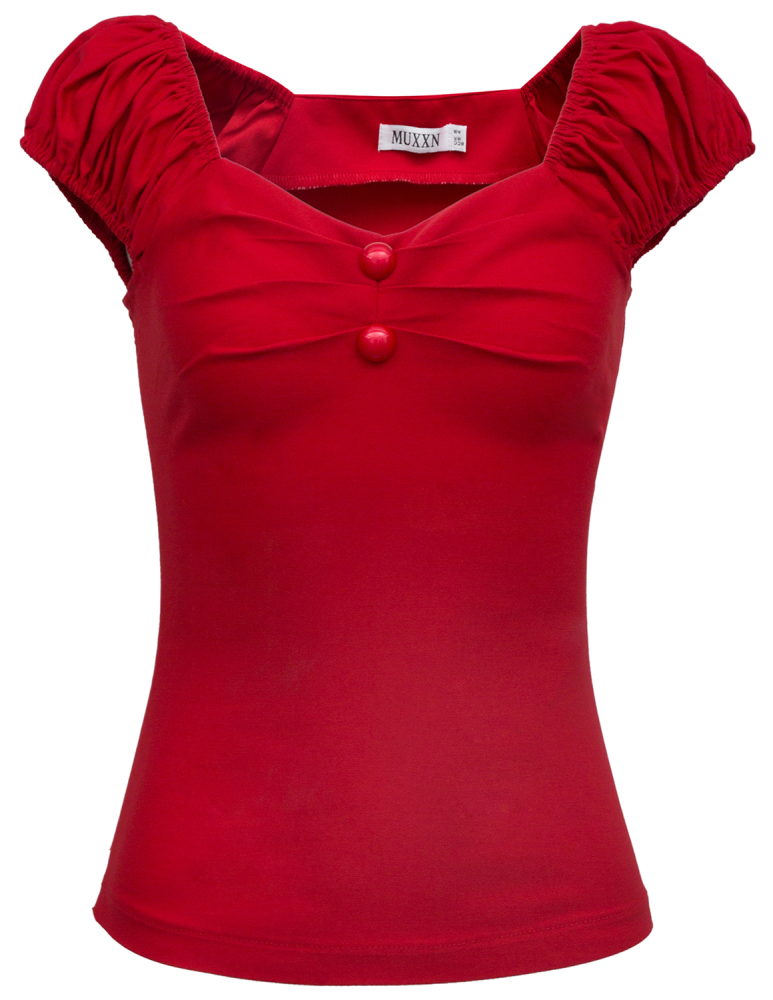 MUXXN Women's V-neck Vintage Top Cocktail Party Jacket T-Shirts